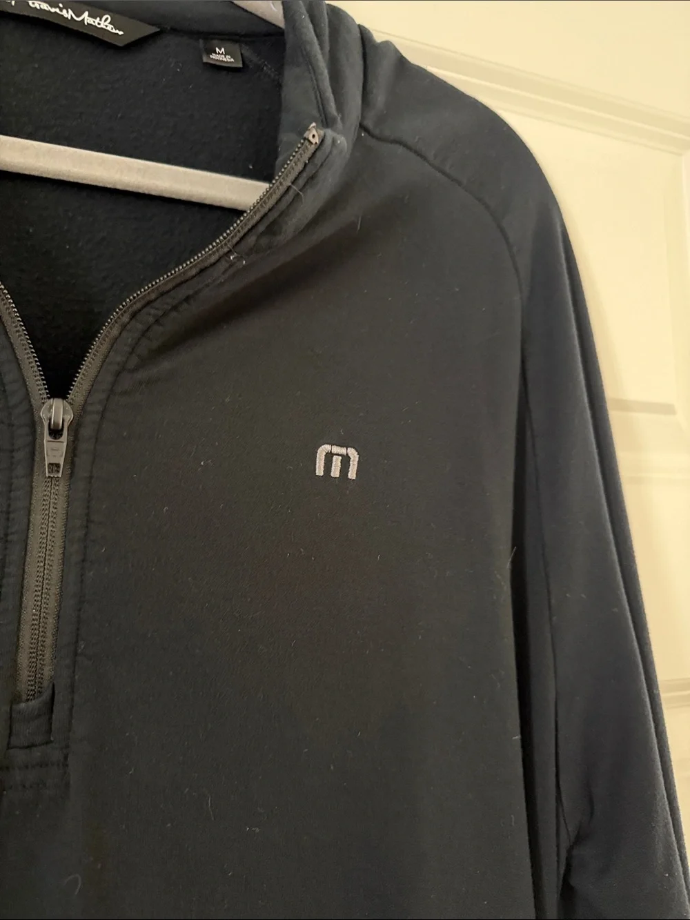 Travis Mathew Men's Black Quarter-Zip Pullover